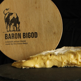 An oozing slice of Baron Bigod cheese from Fen Farm Dairy in Suffolk.