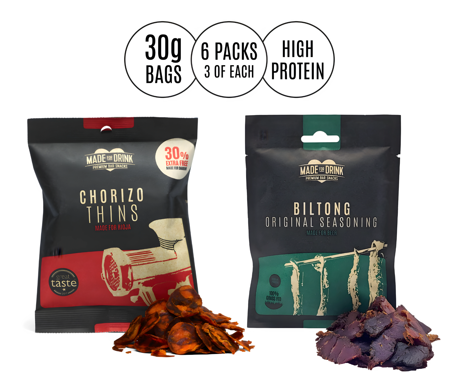 Meat Snack Selection Box (6 x 30g packs)